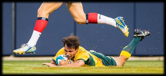 USA Eagles v Wallabies Nick Phipps try